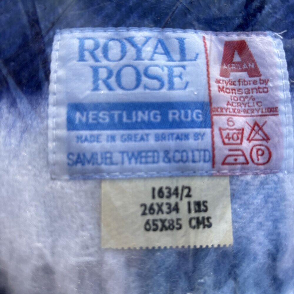 Royal Rose Pram Rug By Samuel Tweed Nursery Time Nestling Rug Great Britain Blue - Picture 4 of 7